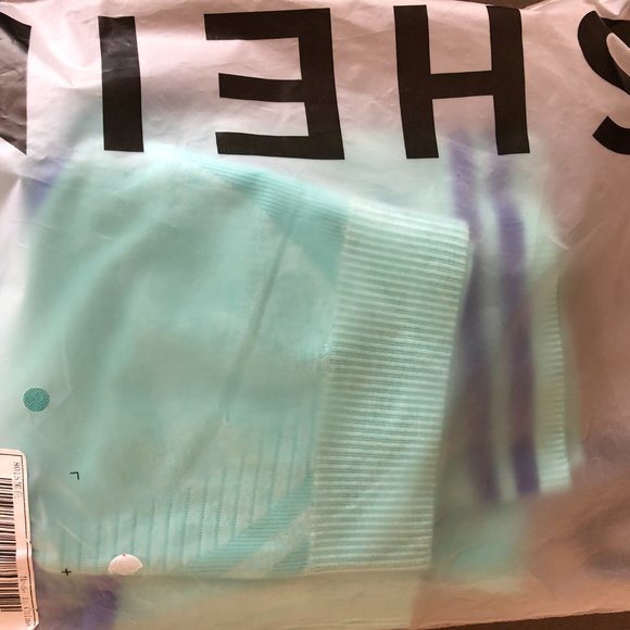 FINAL! NIB! SHEIN 2 PIECE TURQUOISE ATHLETIC YOGA WORKOUT GYM LOUNGE OUTFIT - Picture 8 of 8